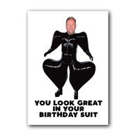 Photo Birthday Suit Card